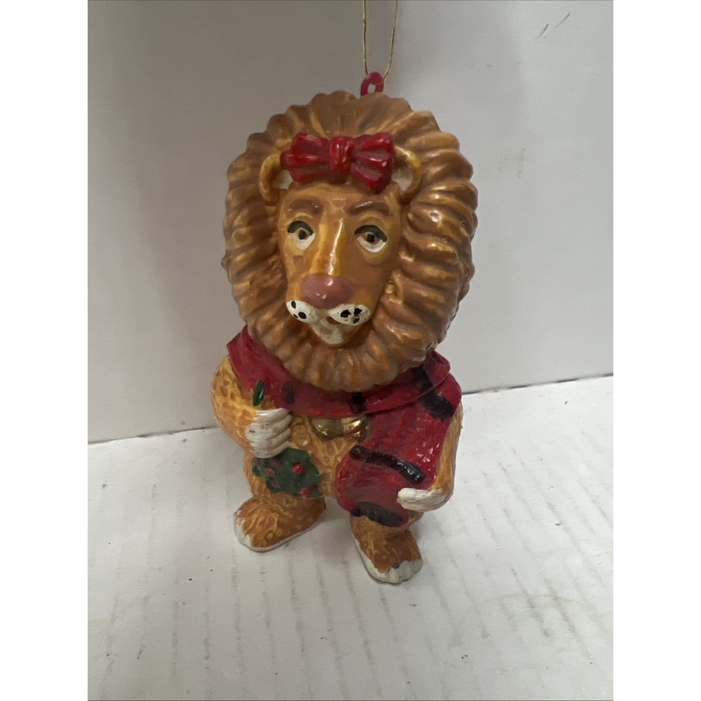 Vintage Kurt Adler Wizard of Oz Cowardly Lion Christmas Ornament H1389